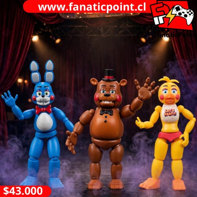 🤖👻 ¡LOS ANIMATRÓNICOS MÁS TERRORÍFICOS LLEGARON A FANATICPOINT! 🎮🔥

Los clásicos de Five Nights at Freddy’s se reúnen en esta increíble Endo Series de Jazwares 😱🦾: Classic Bonnie, Classic Chica & Classic Freddy 🎸🐥🐻

¡Tres de los personajes más icónicos de Freddy Fazbear’s Pizza listos para formar parte de tu colección! 🏪🌙 Ya sea que seas fan de FNAF desde el primer susto o recién estés entrando a este universo… ¡estas figuras no pueden faltar! 👀🔦

💰 Valor: $43.000

📍 Encuéntrala en Fanaticpoint, Calle Brasil 471, centro de La Serena.
🌐 www.fanaticpoint.cl
🚚 Envíos a regiones y delivery en La Serena y Coquimbo.

⚠️ ¡Pero cuidado con apagar las luces! 😈🔦