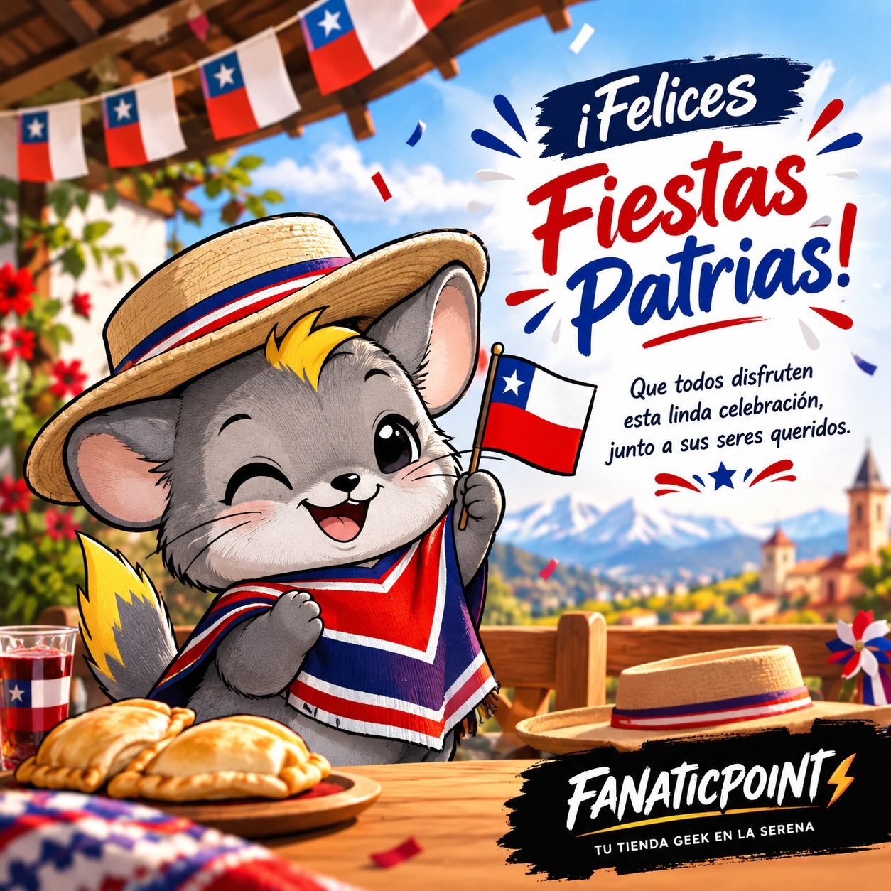 🇨🇱🎉 ¡De parte de todo el equipo Fanaticpoint les deseamos unas muy felices Fiestas Patrias! ❤️💙🤍

Disfruten, compartan con sus familias y amigos, y sobre todo… ¡cuídense mucho! 🥳🍻🇨🇱

Nos tomamos unos días para celebrar y recargar energías, pero volvemos con todo este lunes 21 💪🔥

¡Nos vemos, fanáticos! 🤓🎮🧸🎌