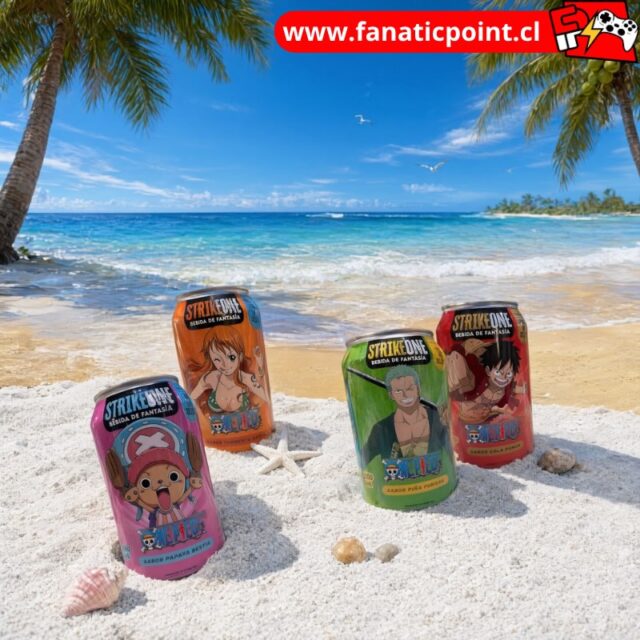 🏴‍☠️🥤 ¡BEBIDAS COLECCIONABLES DE ONE PIECE – STRIKE ONE! 🏴‍☠️

¡La aventura pirata llega a Fanatic Point! ⚓🔥

Descubre las bebidas de ONE PIECE de Strike One, con latas coleccionables inspiradas en los personajes de esta increíble tripulación. 🤩

🥤 ¡4 sabores para disfrutar!

⚔️ Zoro – Piña Furiosa 🍍
👒 Luffy – Cola Punch 🥤
🍊 Nami – Tormenta Naranja
🦌 Chopper – Papaya Bestia 🧡

✨ ¡Colecciona los 30 tazos! 🃏

🎁 Cada lata incluye un tazo para jugar, intercambiar y coleccionar.

🔥 Características:

- 🥤 Contenido: 320 ml.
- 🎨 Latas coleccionables de ONE PIECE.
- 🃏 30 tazos coleccionables diferentes.
- ✅ Libre de sellos de advertencia.

🏴‍☠️ ¡Encuentra tu sabor favorito, reúne los tazos y completa tu colección como un verdadero pirata!

📍 ¡Encuéntralas en Fanatic Point! 💥