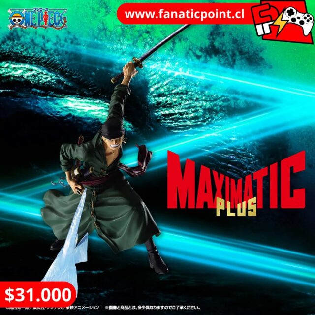 ⚔️💚 ¡El poder de los tres estilos de espada llega a FanaticPoint! 🏴‍☠️🔥

¡El temible Roronoa Zoro de One Piece se suma a tu colección con su espectacular figura Maximatic -Plus-! Una pieza que destaca la fuerza, determinación y espíritu de uno de los espadachines más queridos de la tripulación de Luffy. 🗡️✨

¿Eres fan del futuro mejor espadachín del mundo? ¡No dejes pasar la oportunidad de llevarlo a casa! 💚

📍 Visítanos en calle Brasil #471, centro de La Serena. 🌐 También disponible en fanaticpoint.cl⁠￼

#OnePiece #RoronoaZoro #AnimeFigures #Coleccionismo FanaticPoint