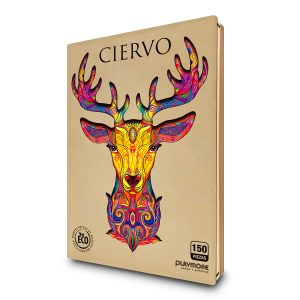 Juego de Mesa - Puzzle Ciervo 2D (Madera Reciclada)