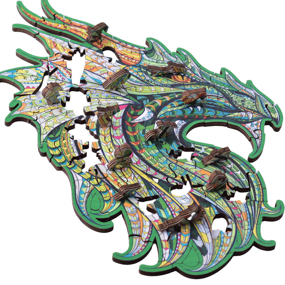 Juego de Mesa - Puzzle Dragon 2D (Madera Reciclada) - Imagen 3