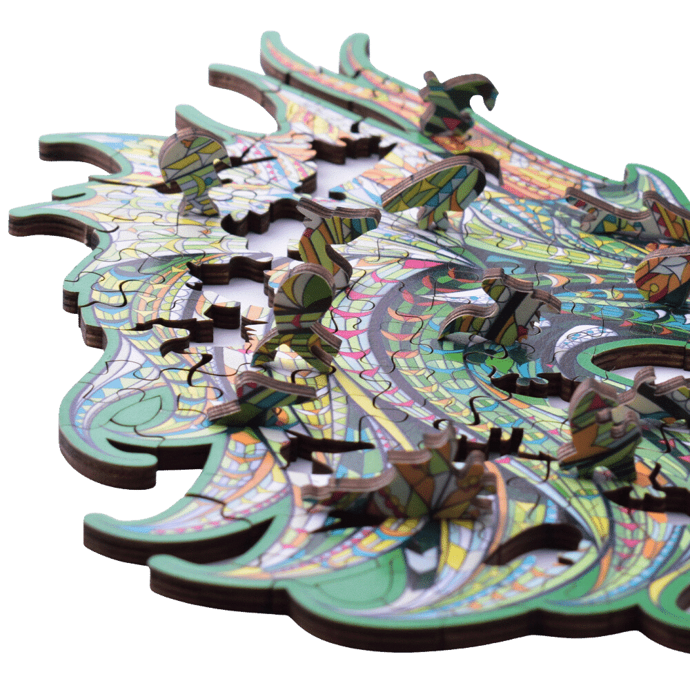 Juego de Mesa - Puzzle Dragon 2D (Madera Reciclada) - Imagen 5