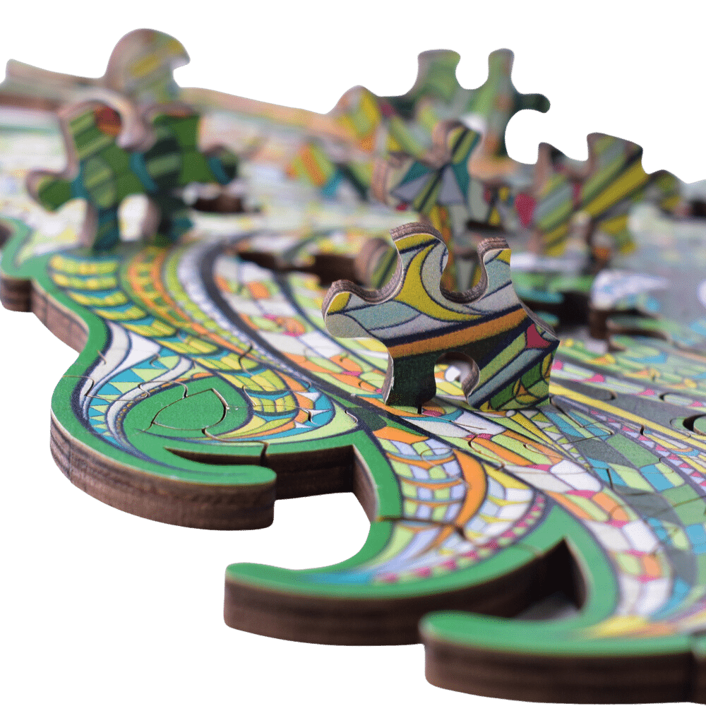 Juego de Mesa - Puzzle Dragon 2D (Madera Reciclada) - Imagen 4