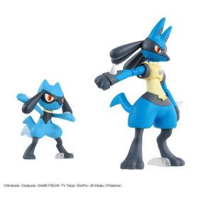Figura Armable Pokemon Bandai Hobby - Model Kit Riolu & Lucario