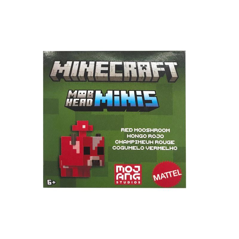 Figura Estatica Minecraft MC Cabezas Minis Mattel Champivaca Roja