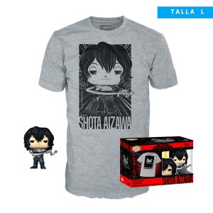 Figura Funko Pop y Polera My Hero Academia Shoto Aizawa Talla L