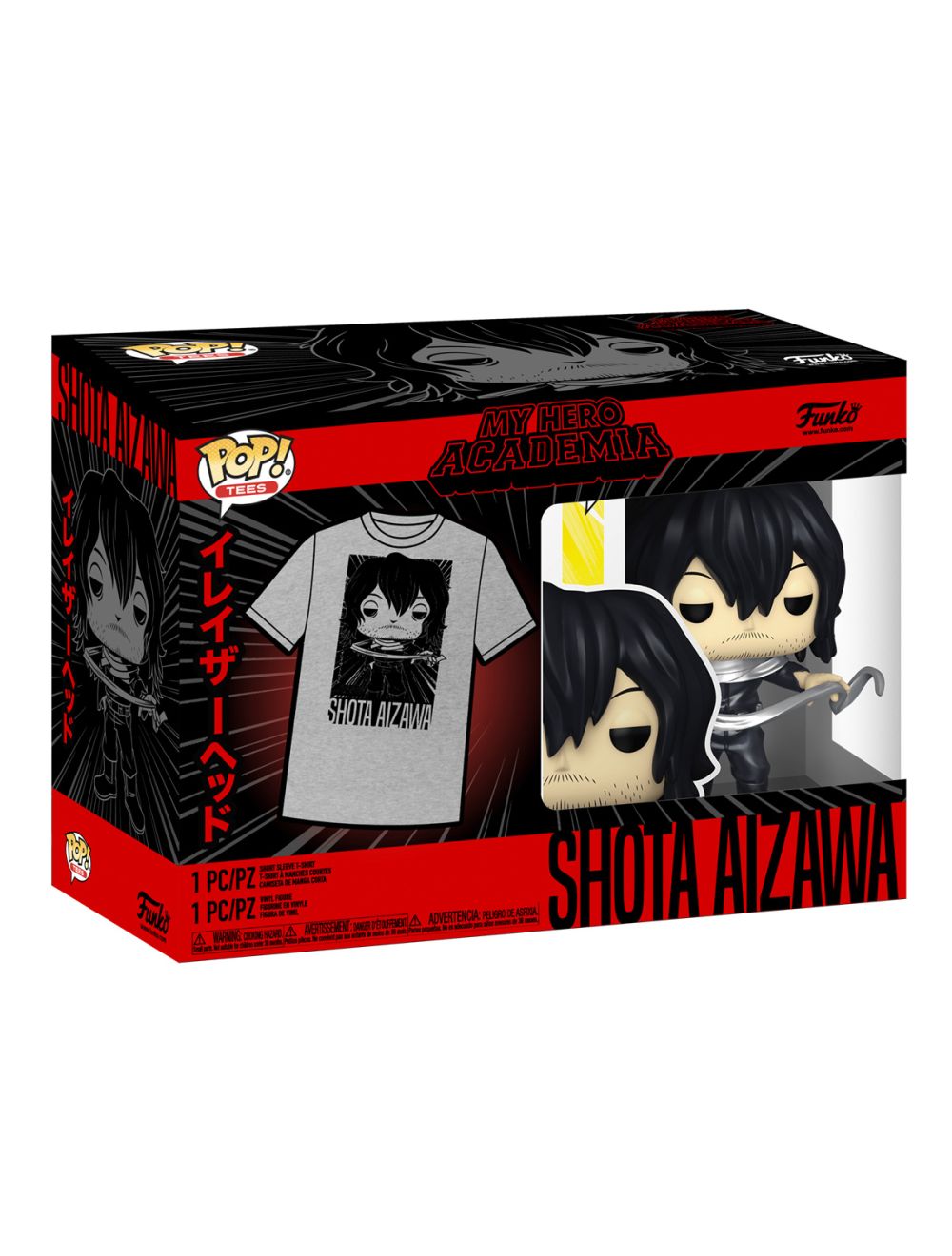 Figura Funko Pop y Polera My Hero Academia Shoto Aizawa Talla XL - Imagen 4