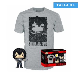 Figura Funko Pop y Polera My Hero Academia Shoto Aizawa Talla XL