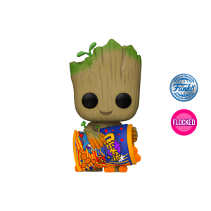 Figura Funko Pop Marvel I Am Groot 1196 Groot Whit Cheese Puffs (Flocked)