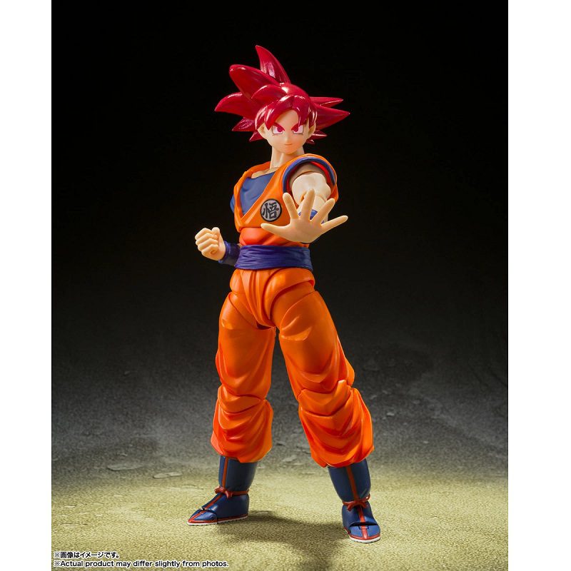 Figura Articulada Dragon Ball Super - S.H.Figuarts - Super Saiyan God Son Goku "Saiyan God Instilled With The Light Of Richteous Hearts" - Tamashii Nations - Imagen 3
