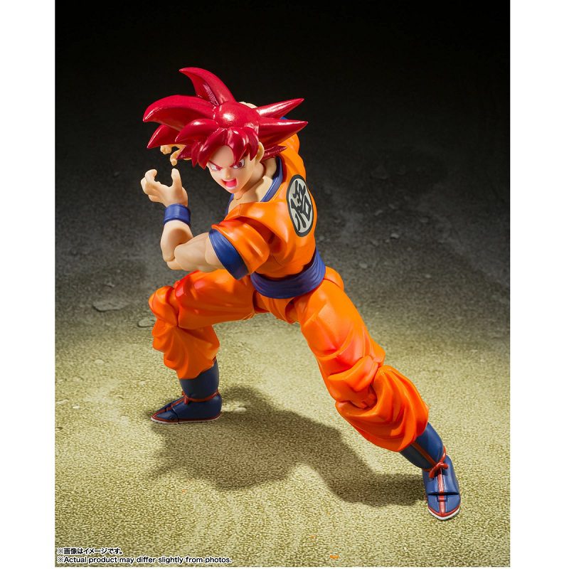 Figura Articulada Dragon Ball Super - S.H.Figuarts - Super Saiyan God Son Goku "Saiyan God Instilled With The Light Of Richteous Hearts" - Tamashii Nations - Imagen 5