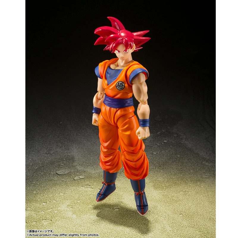 Figura Articulada Dragon Ball Super - S.H.Figuarts - Super Saiyan God Son Goku "Saiyan God Instilled With The Light Of Richteous Hearts" - Tamashii Nations - Imagen 2