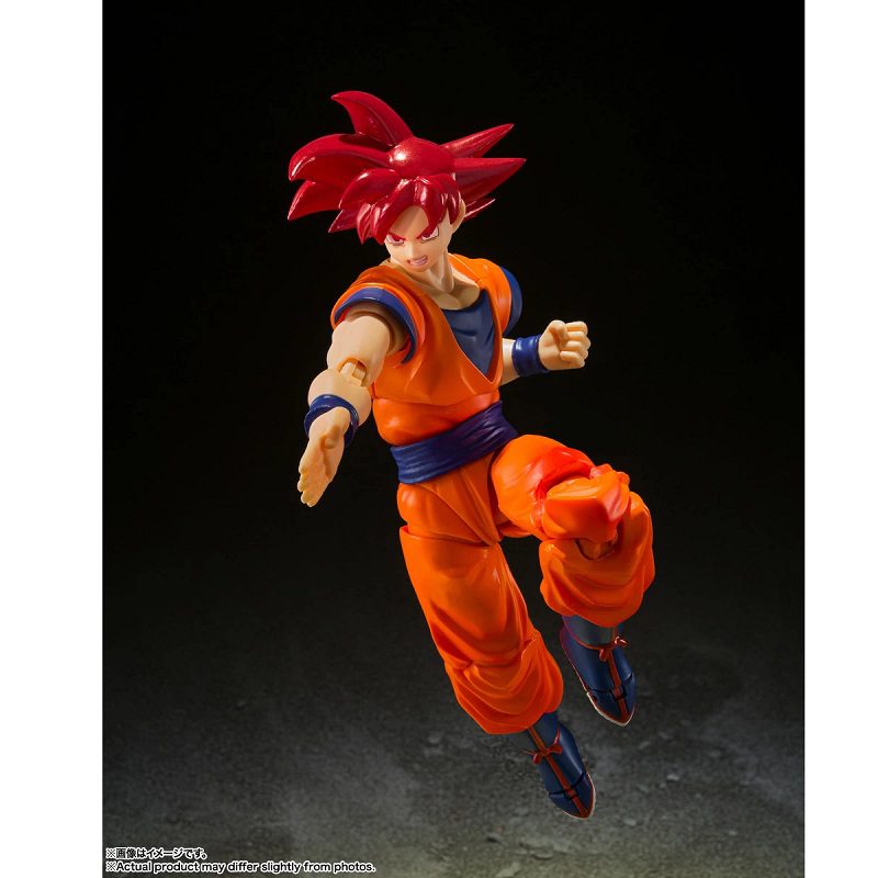 Figura Articulada Dragon Ball Super - S.H.Figuarts - Super Saiyan God Son Goku "Saiyan God Instilled With The Light Of Richteous Hearts" - Tamashii Nations - Imagen 4