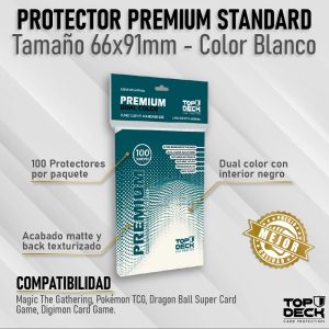 Juego de Mesa - Protector para Cartas - Premium Card Sleeves - Standard Size (66x91mm) - Color Blanco (100unid.)