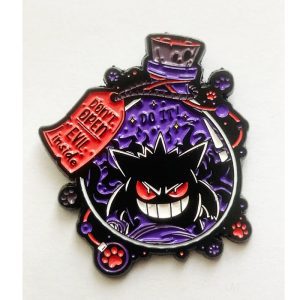 Accesorio Pin Videojuego - Pokemón - Gengar "Don't Open! Evil Inside!"