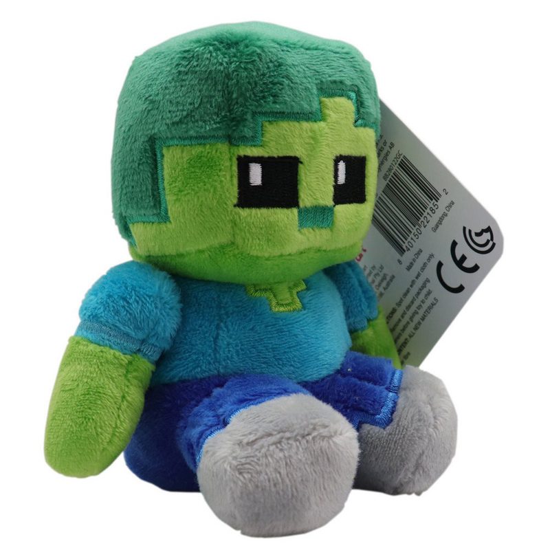 Peluche Videojuego - Minecraft - Mini Plush "Crafters" (Wave 1) - Zombie - Intek - Imagen 2