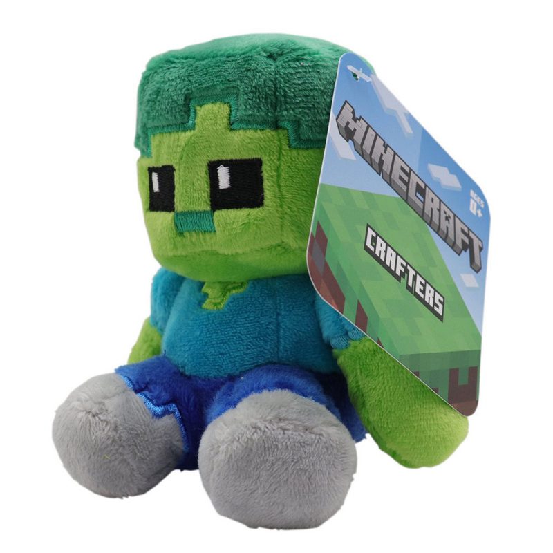Peluche Videojuego - Minecraft - Mini Plush "Crafters" (Wave 1) - Zombie - Intek - Imagen 5