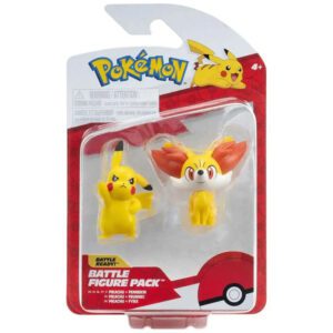 Figura Estatica Pokemon - Jazwares - Battle Figure Pack - Pikachu & Fennekin