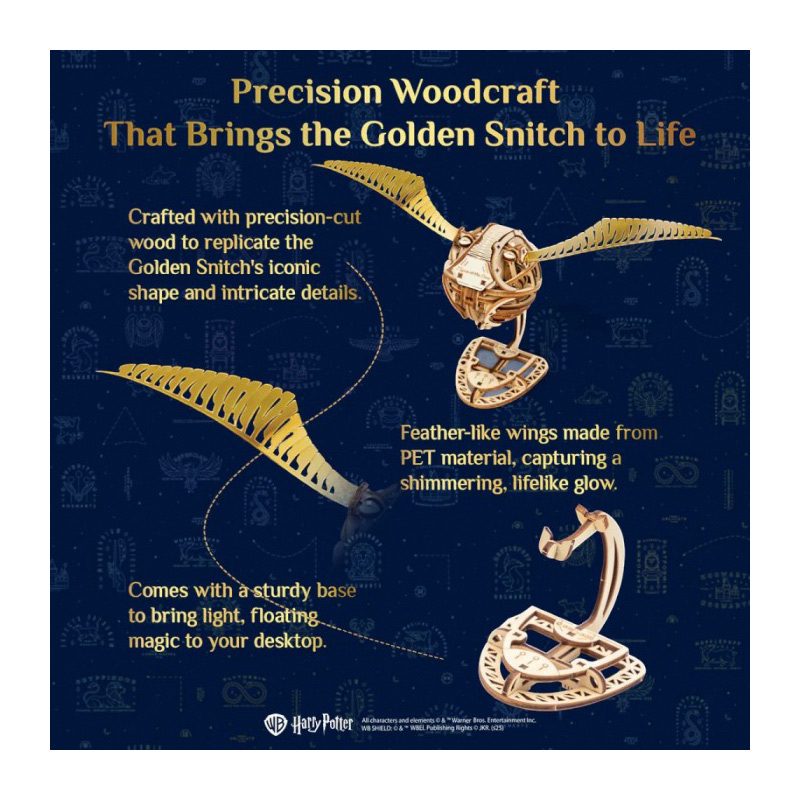 Figura Armable Harry Potter – Puremind – Diorama Animado 3D – Golden Snitch (Snitch Dorada) - Imagen 6