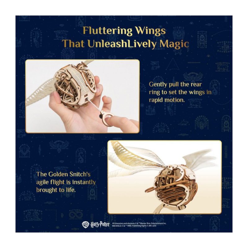 Figura Armable Harry Potter – Puremind – Diorama Animado 3D – Golden Snitch (Snitch Dorada) - Imagen 7