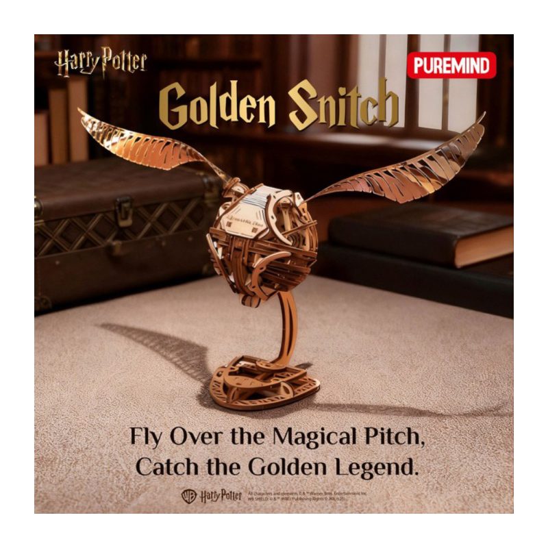 Figura Armable Harry Potter – Puremind – Diorama Animado 3D – Golden Snitch (Snitch Dorada) - Imagen 4