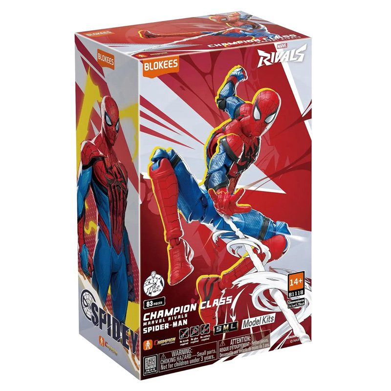 Figura Armable Marvel – Blokees – Marvel Rivals – “Champion Class #06” – Spider-Man (Articulada)