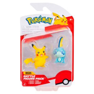 Figura Estatica Pokemon – Jazwares – Battle Figure – Pikachu & Sobble