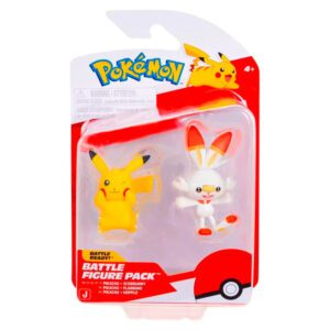 Figura Estatica Pokemon – Jazwares – Battle Figure – Pikachu & Scorbunny
