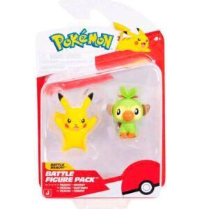 Figura Estatica Pokemon – Jazwares – Battle Figure –Pikachu & Grookey