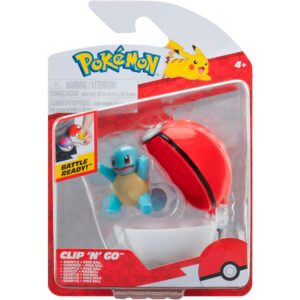 Figura Estatica Pokemon - Jazwares - Pokeball Clip 'N' Go - Squirtle