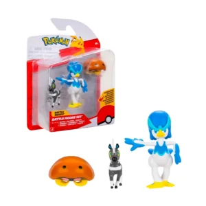 Figura Estatica Pokemon – Jazwares – Battle Figure Set – Blitzle, Quaxwell & Kabuto