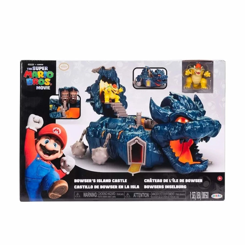 Figura Articulada Super Mario - Jakks - The Super Mario Bros. Movie - Castillo de Bowser en la isla