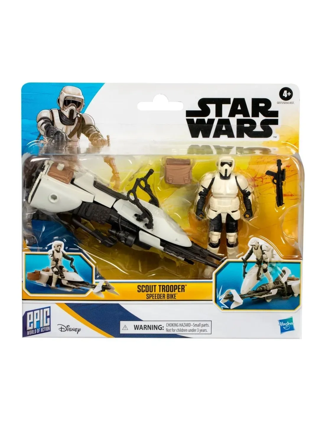 Figura Articulada - Star Wars Epic World of Action - Scout Trooper y Speeder Bike