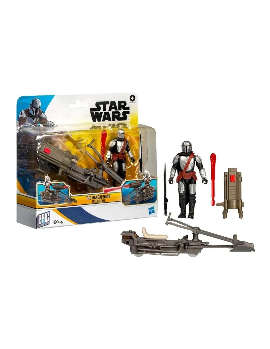 Figura Articulada - Star Wars Epic World of Action - The Mandalorian y Speeder Bike - Imagen 3