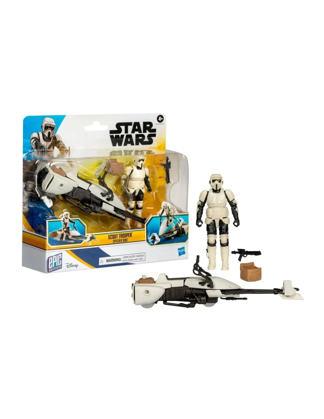 Figura Articulada - Star Wars Epic World of Action - Scout Trooper y Speeder Bike - Imagen 4