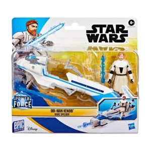 Figura Articulada - Star Wars Epic World of Action - Speeder Bike BARC Obi-Wan Kenobi
