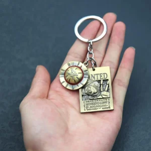 Accesorio Llavero Anime – One Piece – Se busca Monkey D. Luffy $1.500 Belly