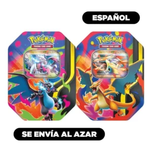 Juego de Mesa - Pokemon TCG - MEGA CHARIZARD TIN español (Producto se envia al azar)