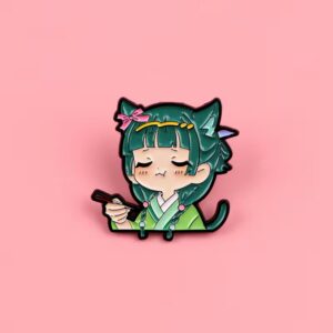 Accesorio Pin Animé - El diario de la Boticaria - The Apothecary Diaries - Mao Mao gato (comiendo)
