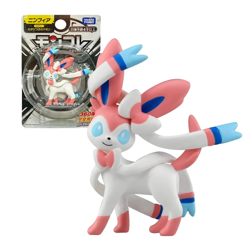 Figura Estatica Pokemon – Takara Tomy – Pokemon Moncolle – Sylveon